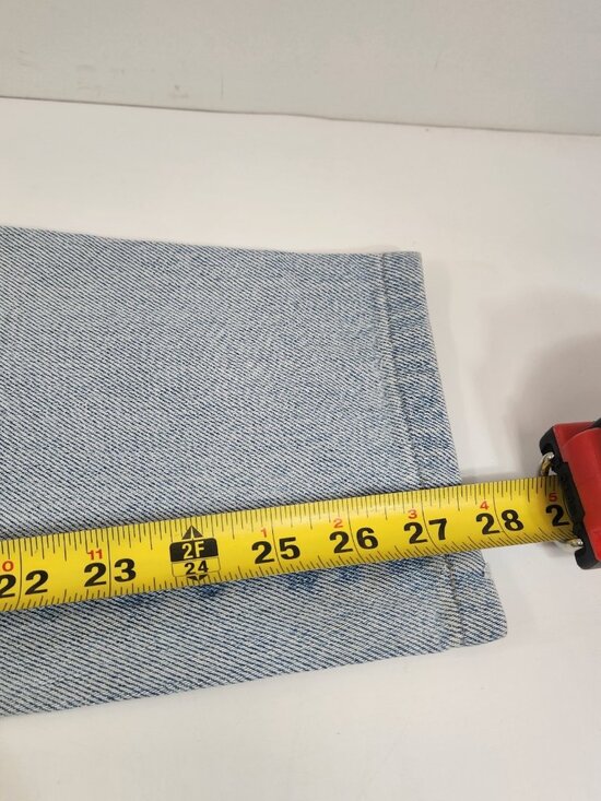 Vintage Buffalo Jeans 100% Cotton Light Wash 90s Distressed Denim Size 27 - Picture 14 of 15